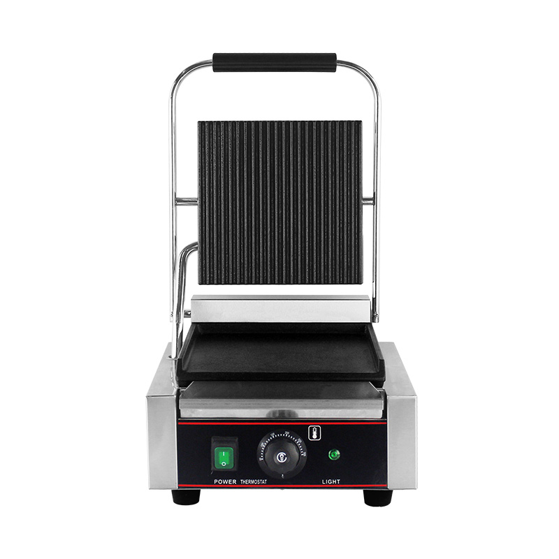 Mesin Dapur Panggangan Panini Listrik Komersial Stainless Steel
